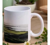 ADFGYERH Taza de campo de golf junto al mar hecha de cerámica cómoda de sostener, taza de café con cuerpo grueso, regalo de boda para café, té, cacao caliente, leche caliente, etc.
