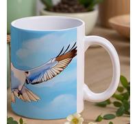 ADFGYERH Taza de gaviotas en vuelo hecha de cerámica cómoda de sostener, taza de café gruesa, regalo de boda para café, té, cacao caliente, leche caliente, etc.