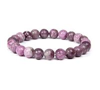 ADGJL Pulsera Piedras Naturales, 7 Chakra Piedra Natural Púrpura Brazalete Pulseras Sugilite Pulseras Elásticas Encanto De La Joyería Difusor Minimalista Mujeres Hombres Regalo