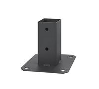 ADGO Ancla de Suelo para Postes de Madera, Casquillo atornillable de Grafito, 50 x 50 mm, Negro, Recubrimiento, Anchor_Stake