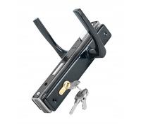 ADGO Cerradura de puerta + cilindro de cierre 30/30 + manilla - Cerradura de embutir - Cerradura de cilindro - Juego completo de puerta Herraje - Cerradura de puerta - Manillería de puerta - Cilindro