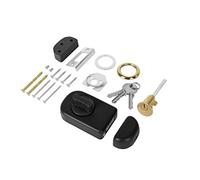 ADGO Ergo Cerradura De Puerta De Superficie, Adicional Con Botón, Inserto Redondo Y 3 Llaves, Mecanismo De Acero, 4 Colores, Cilindro Exterior, Cerradura De Caja (60 mm, Negro)