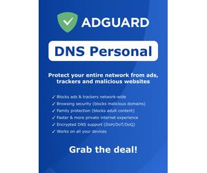 AdGuard DNS Personal (20 Devices, 1 Year) Key GLOBAL