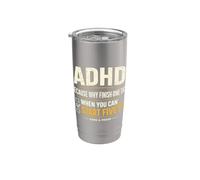 ADHD Because Why Finish One Task When You Can Start Five Vaso térmico de acero inoxidable de doble pared