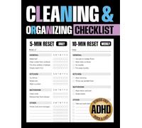 ADHD Cleaning and Organizing Checklists: Daily, Weekly, and Monthly Household Cleaning Planner with Routines and Guided Checklists to Stay Consistent and Stress-Free for ADHD (Home & Life Organizers)