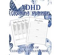 ADHD Cleaning Planner: An Undated One-Year Organizer for ADHD: Routines, Checklists, Decluttering Challenges & Home Care by Cozy Design | 8.5" x 11"