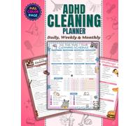 ADHD Cleaning Planner: Full Color Pages Cleaning Schedule and Checklist for Daily, Weekly and Monthly with Editable Template, Chore Chart and Cleaning Word Search Game