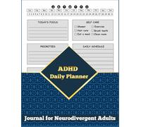 ADHD Daily Planner for Neurodivergent Adults: Track Your Goals, Wellbeing & Progress with This Undated Life and Work Success Journal - Large Format