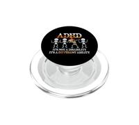 ADHD It's Not Disability It's A Different Ability Skeleton PopSockets PopGrip para MagSafe