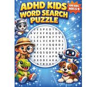 ADHD Kids Word Search Puzzle: Word Search Puzzles for Kids Ages 5-9: 300 Vocabulary Words and 30 Themed Focus Puzzles For Little Learners.