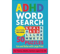 ADHD word search puzzle book: Fun and relax word Search puzzle book about neurodiversity | For teens, adults, seniors | Solutions included with large ... | Perfect for Travel, Holidays & Relaxation
