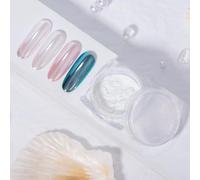 ADHERE Pearl Series - Polvo de uñas, efecto perla cromado ultrafino, polvo brillante para uñas UV/LED y esmalte regular, acabado espejo para uñas de calidad de salón de belleza, 0,3 g (Akoya)