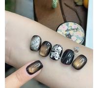ADHERE Serie Colección de Otoño - 12ml Esmalte de uñas en gel con efecto ojo de gato, 1 pieza, Gel para uñas esmalte de uñas magnético holográfico para manicura (Cuervo)
