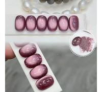 ADHERE Serie de Exhibición de Joyas - 12ml Esmalte de uñas en gel con efecto ojo de gato, 1 pieza, Gel para uñas esmalte de uñas magnético holográfico para manicura (Amante)