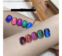 ADHERE Serie Ojo de Gato Acuático - 12ml Esmalte de uñas en gel con efecto ojo de gato, 1 pieza, Gel para uñas esmalte de uñas magnético holográfico para manicura (Paraíso de la luz de la luna)