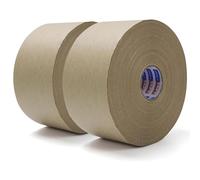 ADHES 2 Rollos 72 MM X 100 M Cintas Activadas Por Agua,Cinta De Embalaje De Papel Kraft，Cinta De Papel MarróN, Cinta De Papel Kraft Reforzada, Cinta Reciclable Degradable