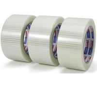Adhes 3 rollos de cinta larga 50mm x 32m fibra de vidrio, reforzada de fibra de vidrio, cinta de reparación de murciélagos de cricket