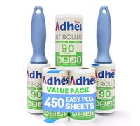 Adhes 5 Roll Pet Lint Rollers Adhesive Fleece Set, 2 Asas, Adecuado para SofáS, Camas Y Alfombras, Pelo De Perro, Rodillo Quitapolvo, Recambios De Rodillos Adhesivos FáCiles De Abrir.