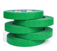 ADHES 5 Rollos Verde De Cinta De Carrocero 18MM X 50M, Resistente A Los Rayos UV Y Al Agua, Para Pintar Y Decorar Tanto Interiores Como Exteriores, Cinta De Pintores
