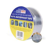 ADHES 50mm x 5m,1rollo Cintas de butilo cinta impermeable cinta de aluminio cinta de reparación para fugas de techo, reparación de grietas, ruptura de tuberías