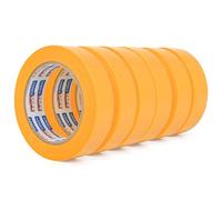 ADHES 6 Rollos de cinta de carrocero 7 días resistente al calor y a los UV 25mm x 50m Cinta de enmascaramiento para pintura y enmascaramiento Adhesivo sin dejar residuos