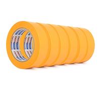 ADHES 6 Rollos de cinta de carrocero 7 días resistente al calor y a los UV 30mm x 50m Cinta de enmascaramiento para pintura y enmascaramiento Adhesivo sin dejar residuos