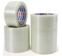 Adhes 6 rollos de cinta larga 50mm x 32m fibra de vidrio, cinta reforzada de fibra de vidrio, cinta de reparación de murciélagos de cricket