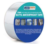 ADHES Cinta Adhesiva de Aluminio de Butilo Impermeable, Con Caucho Fuerte de 50mm x 5m, 1,5 mm De Espesor, Adecuada Para Pérdidas en Techos, Grietas Superficiales