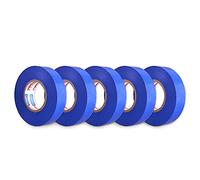 ADHES Cinta aislante de PVC para aislamiento eléctrico azul 19mm x 20m 5 rollos