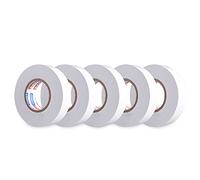 ADHES Cinta aislante de PVC para aislamiento eléctrico blanco 19mm x 20m 5 rollos