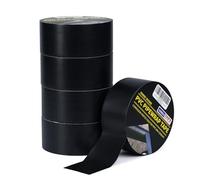 ADHES Cinta Americana Anticorrosión Cinta de Tubería, Cinta impermeable de PVC,Cinta aislante, 2 "X 36 yardas, negro,5Rollos