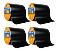 ADHES Cinta de Butilo Impermeable autoadhesiva 100mm x 5m, 4 Rollos Resistente al Clima Cinta para Vigas de Cubierta, Ideal para Cubiertas de Madera, Vigas, Techos