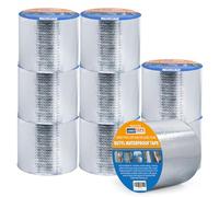 ADHES Cinta de Butilo Impermeable autoadhesiva, 10CM x 5M x 9 Rollos, 47 mil de Espesor cinta aluminio adhesiva para fugas de techo, reparación de grietas, ruptura de tuberías