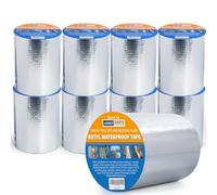 ADHES Cinta de Butilo Impermeable autoadhesiva, 15CM x 5M x 9 Rollos, 47 mil de Espesor cinta aluminio adhesiva para fugas de techo, reparación de grietas, ruptura de tuberías