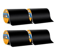 ADHES Cinta de Butilo Impermeable autoadhesiva 200mm x 5m, 4 Rollos Resistente al Clima Cinta para Vigas de Cubierta, Ideal para Cubiertas de Madera, Vigas, Techos