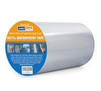 ADHES Cinta de Butilo Impermeable autoadhesiva, 20CM x 5M, 47 mil de Espesor cinta aluminio adhesiva para fugas de techo, reparación de grietas, ruptura de tuberías