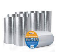 ADHES Cinta de Butilo Impermeable autoadhesiva, 20CM x 5M x 9Rollos, 47 mil de Espesor cinta aluminio adhesiva para fugas de techo, reparación de grietas, ruptura de tuberías