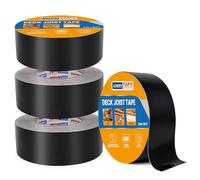 ADHES Cinta de Butilo Impermeable autoadhesiva 50mm x 5m, 4 Rollos Resistente al Clima Cinta para Vigas de Cubierta, Ideal para Cubiertas de Madera, Vigas, Techos