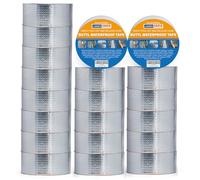 ADHES Cinta de Butilo Impermeable autoadhesiva, 5CM x 5M x 20 Rollos, 47 mil de Espesor cinta aluminio adhesiva para fugas de techo, reparación de grietas, ruptura de tuberías