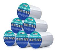 ADHES - Cinta de butilo impermeable de aluminio con goma fuerte, 200 mm x 5 m, 6 rollos de 1,5 mm de grosor para fugas en el techo, grietas en la superficie, hueco del alféizar de la ventana, rotura