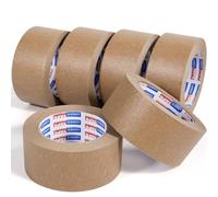 ADHES Cinta de embalaje de papel kraft Biológico Cinta adhesiva para paquetes y cajas reciclable ecológico marrón 50mm x 50m