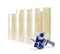 ADHES Cinta de embalaje transparente para mover caja de sellado de embalaje, cinta de envío Multipack (B166),48mm x 50m, 48 rollos