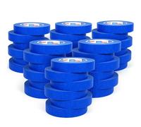 ADHES Cinta de Pintor, 24mm x 55m x 36rollos cinta adhesiva azul cinta carrocero pintura para Pintores, para Pintar y Decorar, Interior y Exterior
