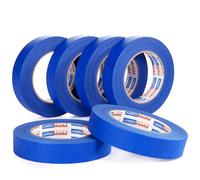 ADHES Cinta de Pintor, 24mm x 55m x 6rollos cinta adhesiva azul cinta carrocero pintura para Pintores, para Pintar y Decorar, Interior y Exterior