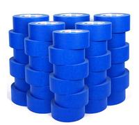 ADHES Cinta de Pintor, 50mm x 55m x 36rollos cinta adhesiva azul cinta carrocero pintura para Pintores, para Pintar y Decorar, Interior y Exterior