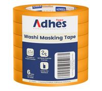 ADHES Cinta de Pintor Anti - UV 15 días, 18 mm x 55 m x 6 rollos