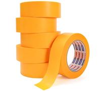 ADHES Cinta de Pintor Anti - UV 15 días, 38 mm x 55 m x 6 rollos Cinta Carrocero Enmascarar Paredes de Precisión Cinta Adhesiva no Deja Residuos para Pintar y Decorar