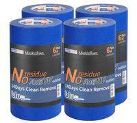 ADHES Cinta de pintor Cinta de carrocero Cintas de Enmascarar para Pintura artes, azul, Resistencia a los rayos ultravioleta，36mm x 41m, 24rollos
