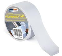 ADHES Cinta Protectora para Tuberías contra la Corrosión, Resistente al Agua, PVC Cinta de Envoltura para Tuberías para Tuberías de Desagüe, Metálicas y Subterráneas 50MMx 33M, blanco