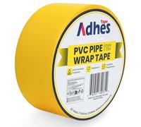 ADHES Cinta Selladora de Tubería Impermeable para Plomería Amarillo PVC 50mm x 33m para drenaje, tuberías metálicas y eléctricas